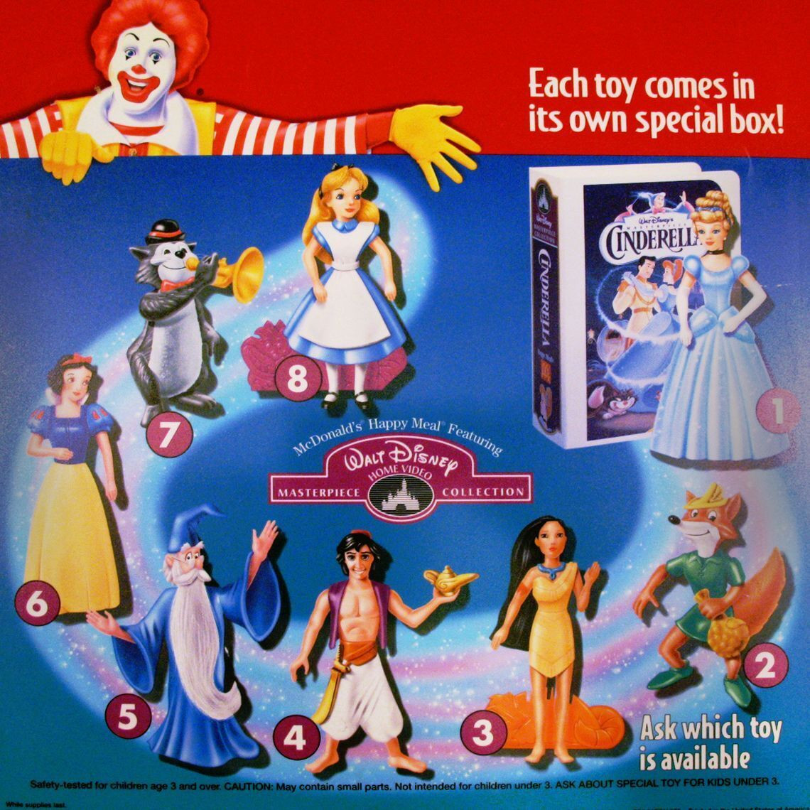 McDonald's 1995 Walt Disney Masterpiece Collection