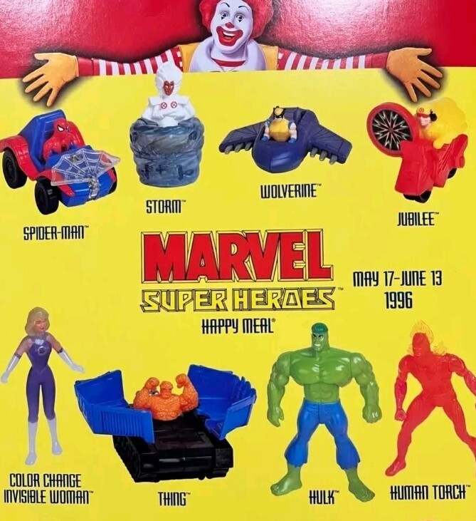 McDonald's Happy Meal 1996 Marvel Super Heroes