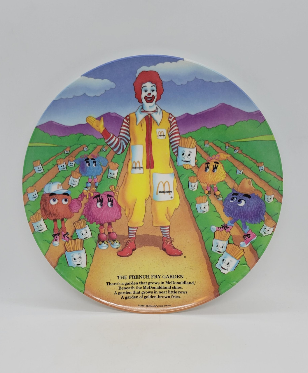 McDonalds 1989 The French Fry Garden Melamine Plate pic