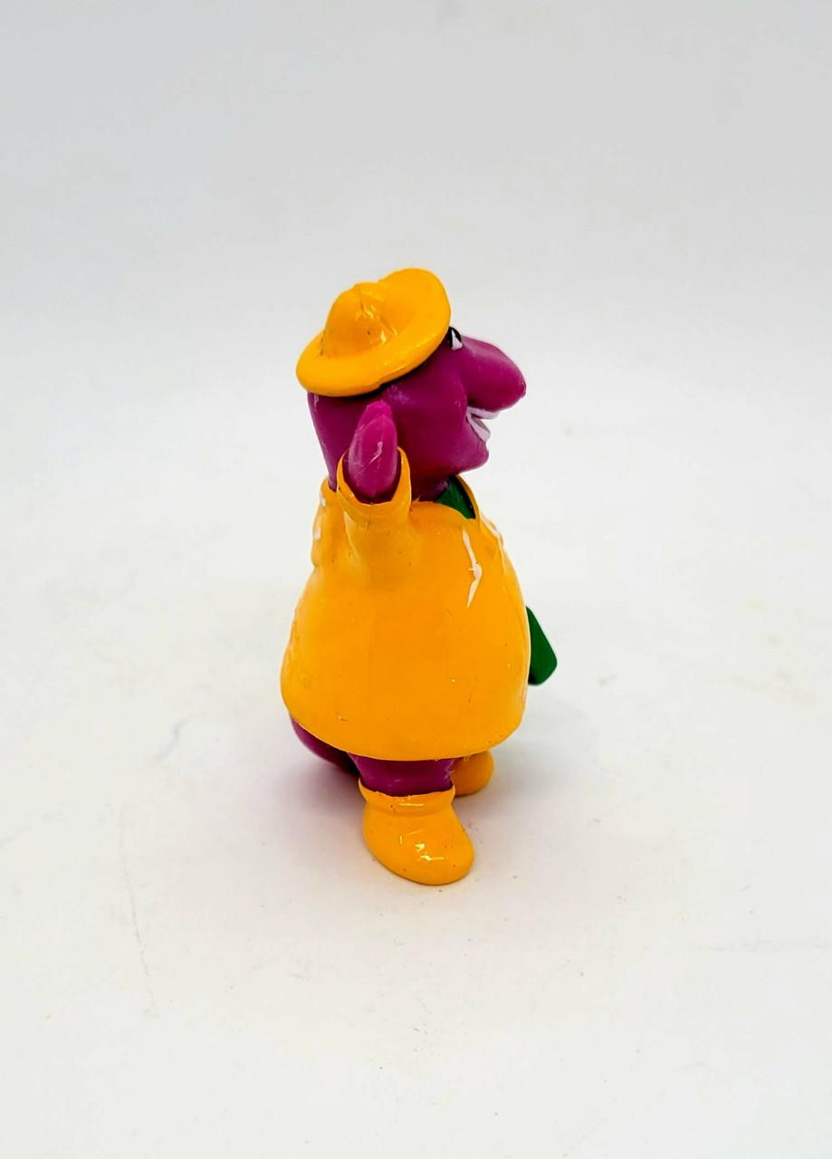 Barney and Friends 1993 Rainy Day Barney PVC Toy Figure