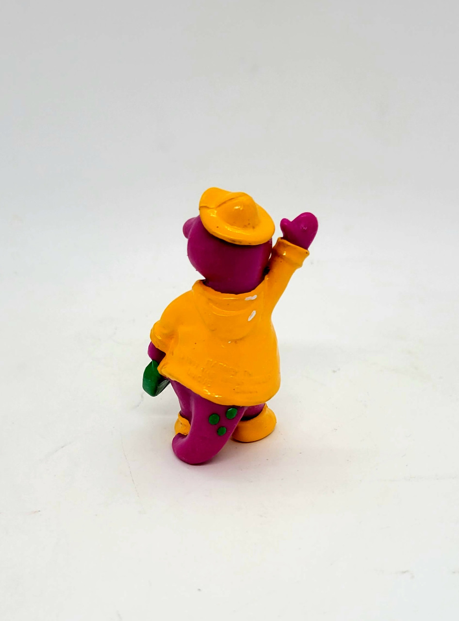 Barney and Friends 1993 Rainy Day Barney PVC Toy Figure