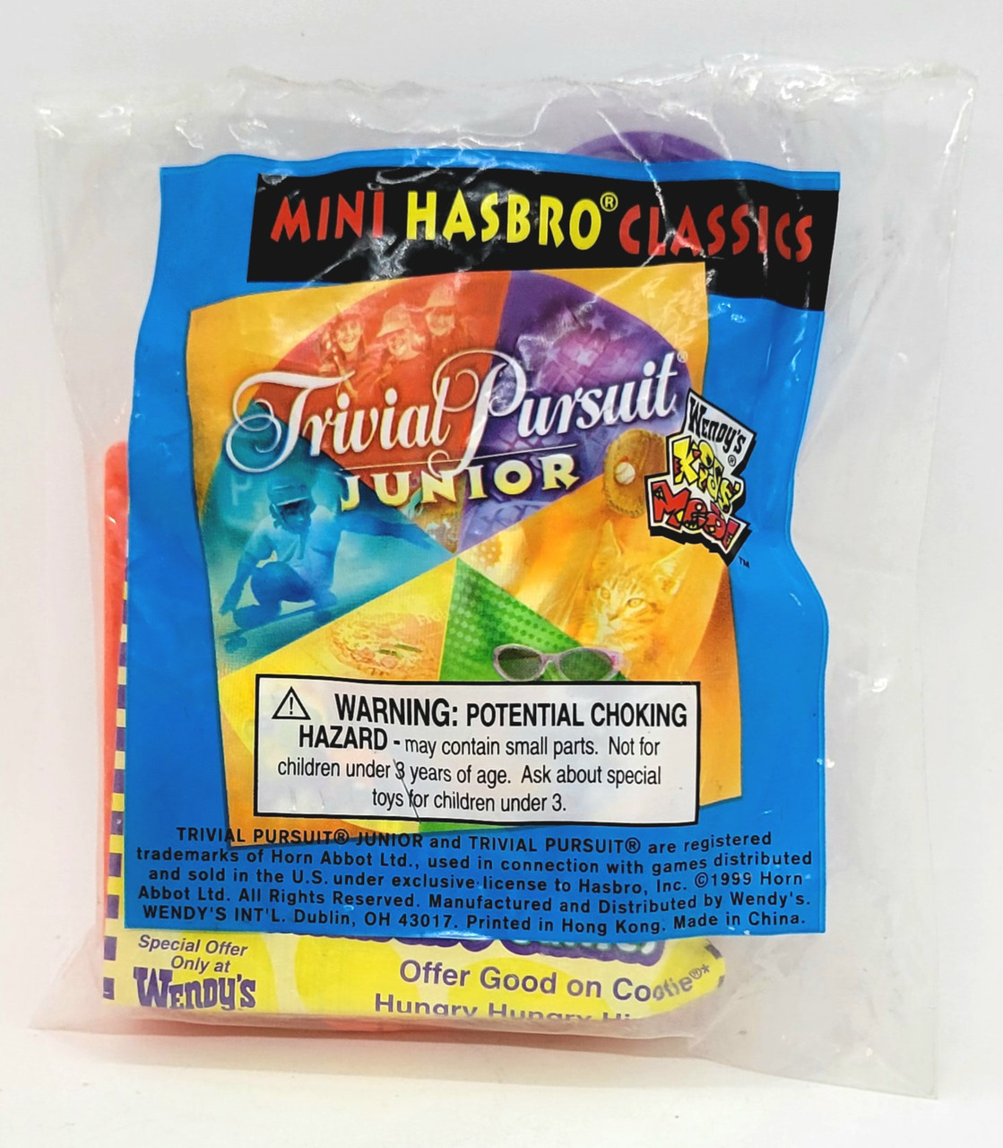 Wendy's Kids' Meal Toy 1999 Mini Hasbro Classics - Trivial Pursuit