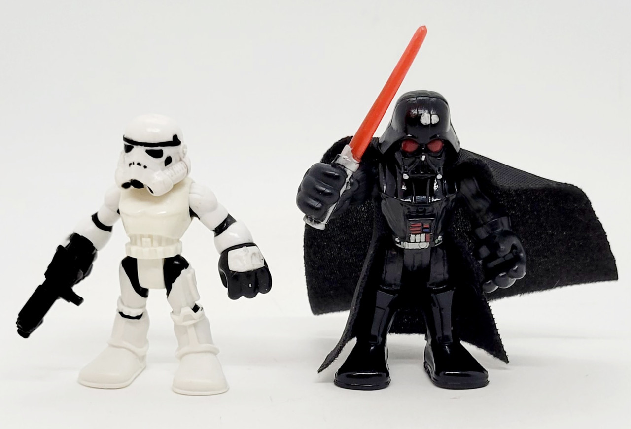 Figurines type lego Sith Dark Vador + 2 stormtroopers star wars