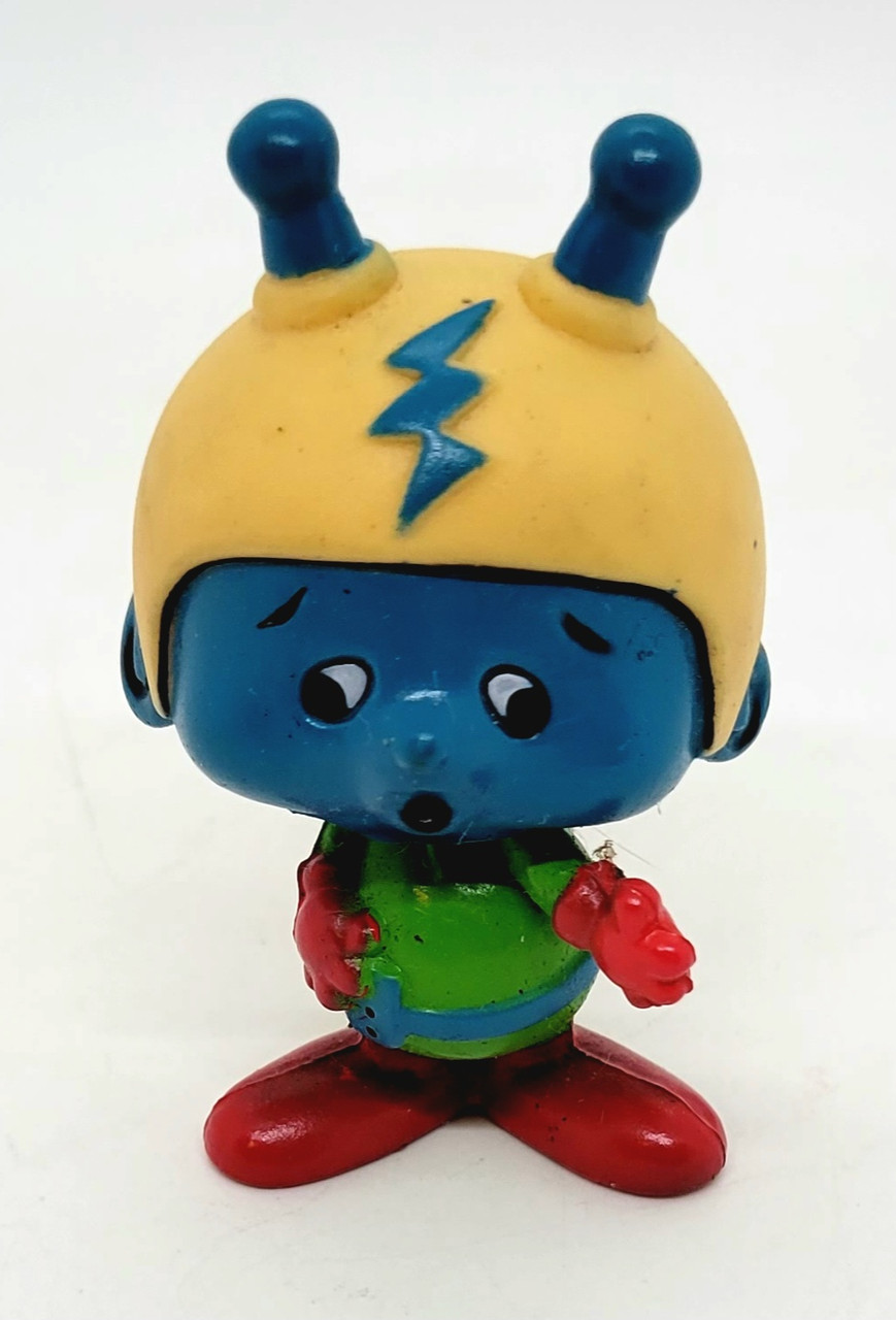 Vintage Russ Berrie Martian - Blue with Yellow Helmet Toy Figure