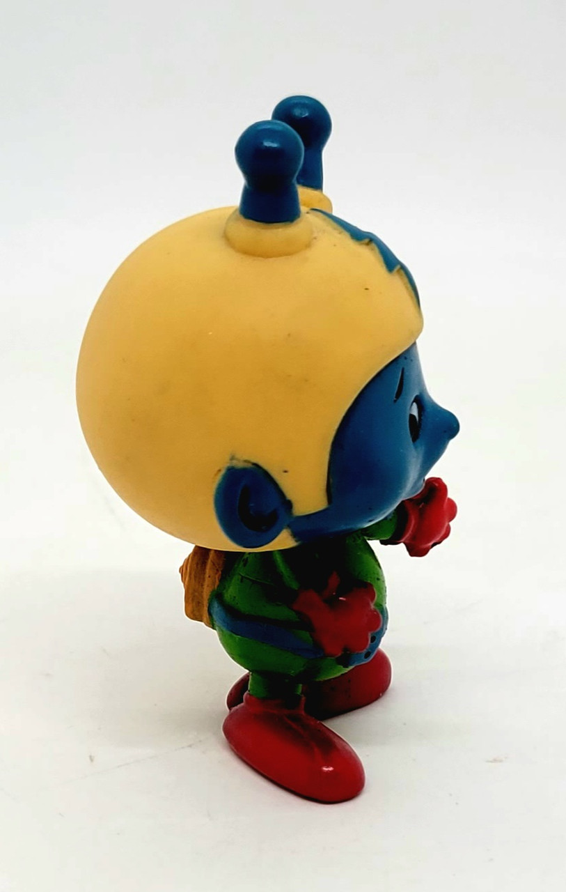 Vintage Russ Berrie Martian - Blue with Yellow Helmet Toy Figure