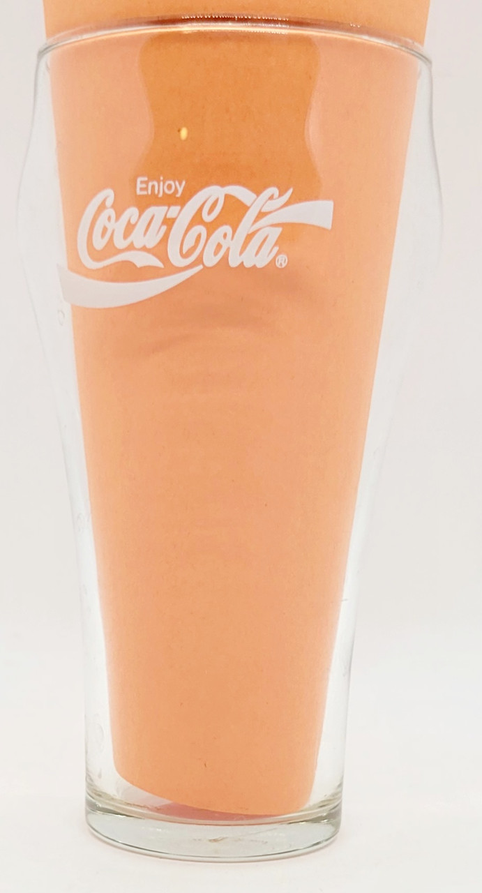 Vintage Coca Cola Coke 32 Oz Large Tumbler Pedestal Glasses Set of 2 