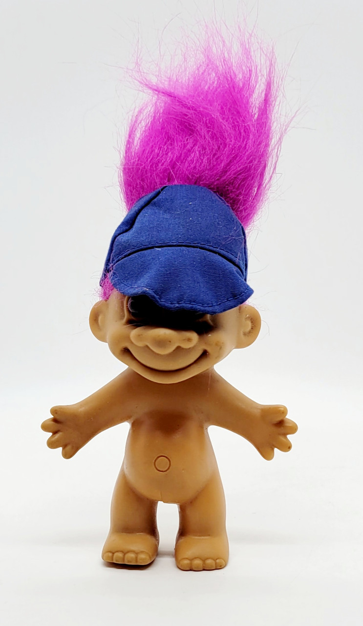 RUSS 5" Troll with Purple Hair and Blue Hat