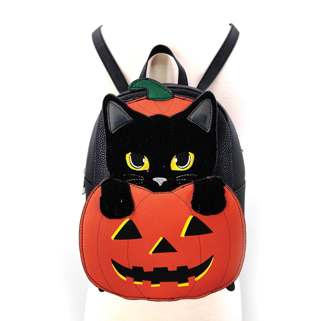 Bath & Body Works Black Cat Cosmetic Mini Backpack Bag Straps Halloween