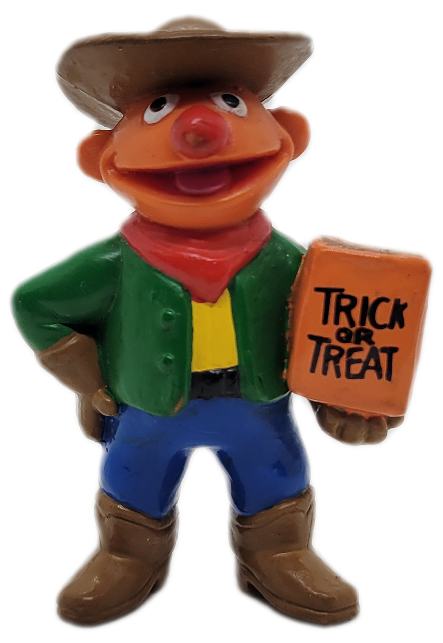 Applause Halloween Sesame Street Cowboy Ernie Holding Trick or - Main Image