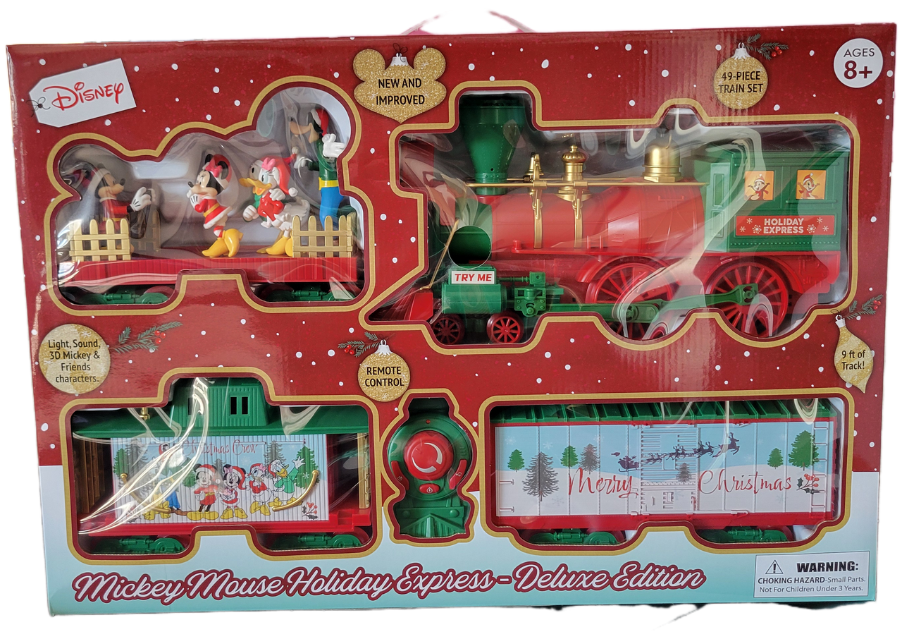 Disney Mickey Mouse Holiday Express Deluxe Edition 49-Piece Train Set