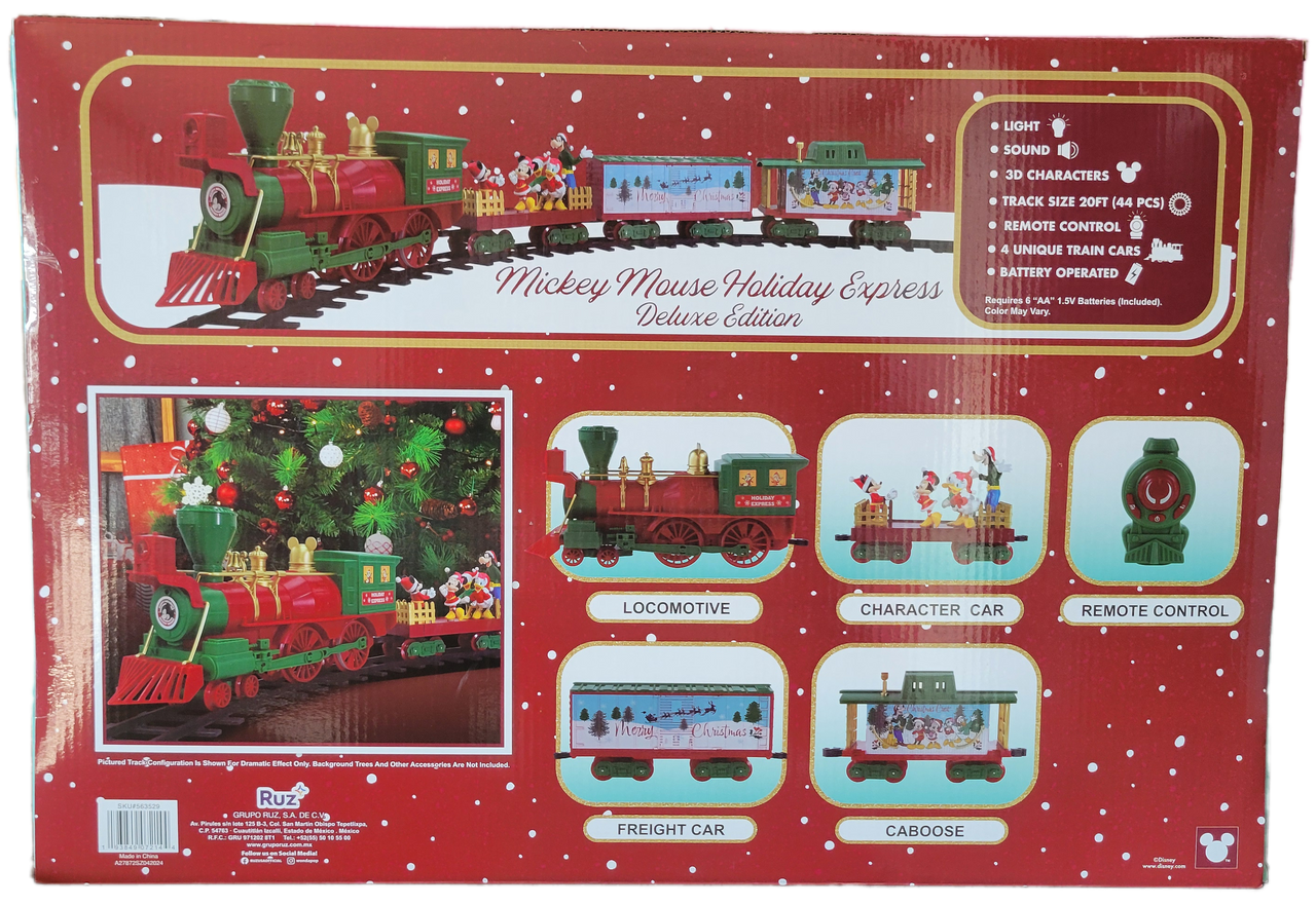 Disney Mickey Mouse Holiday Express Deluxe Edition 49-Piece Train Set