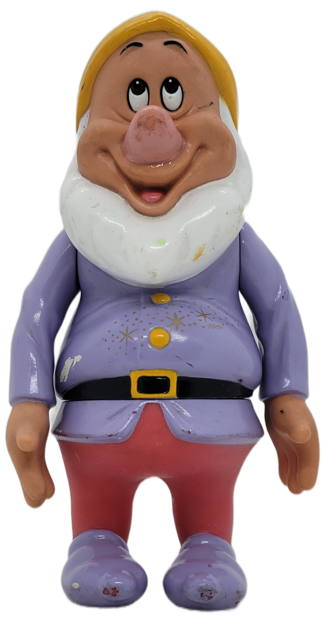 Vintage Disney Snow White and the Seven Dwarfs 6.5" Sneezy Rubber Figure
