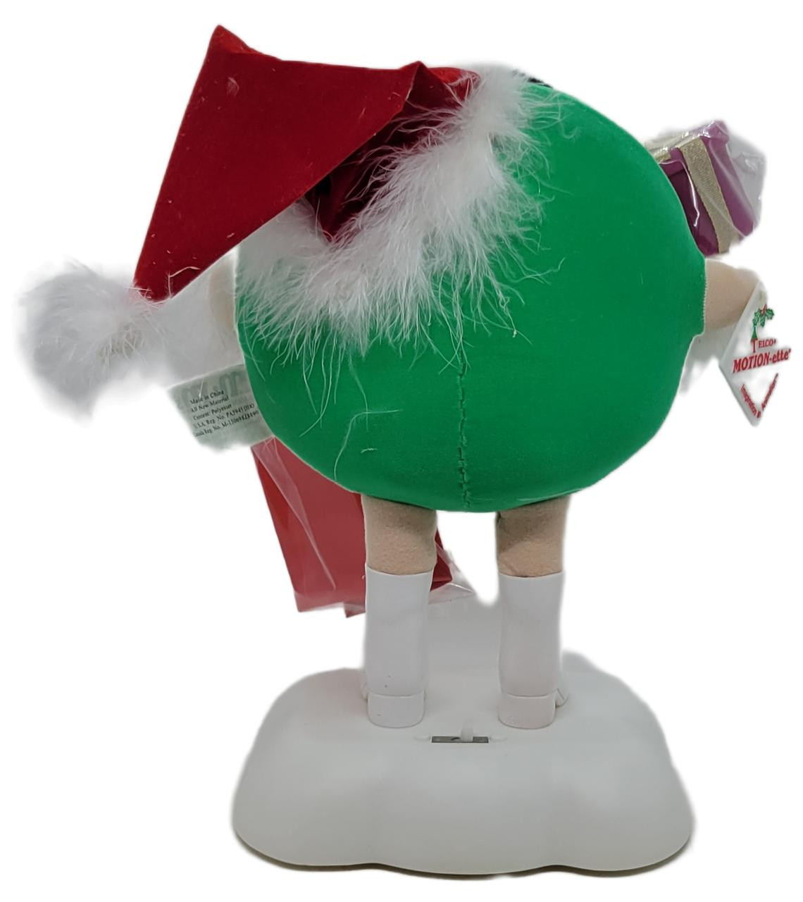 Telco 1999 M&M's Animated Christmas Display Figure - Green M&M