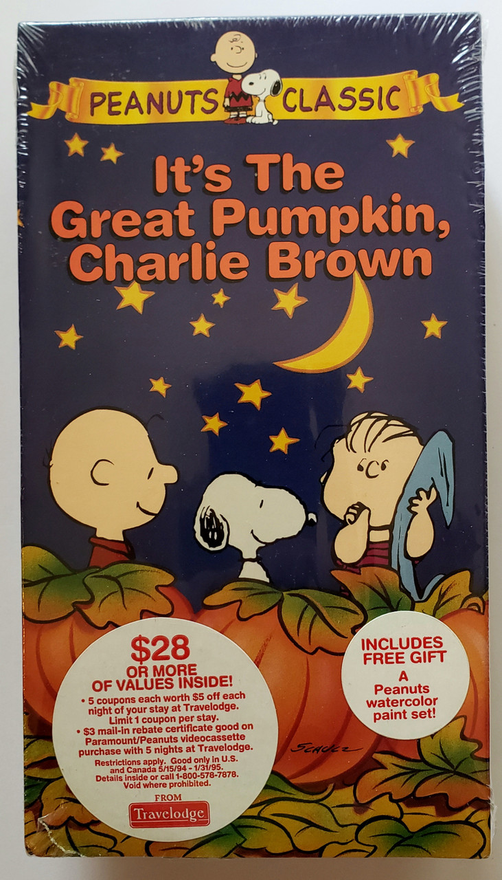 It's The Great Pumpkin, Charlie Brown VHS Tape w/ Watercolor Paint Set