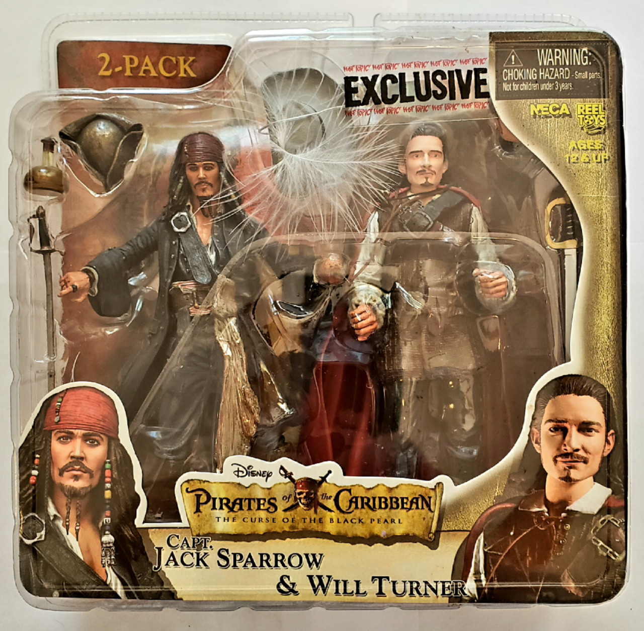 NECA Disney POTC Captain Jack Sparrow & Will Turner Action