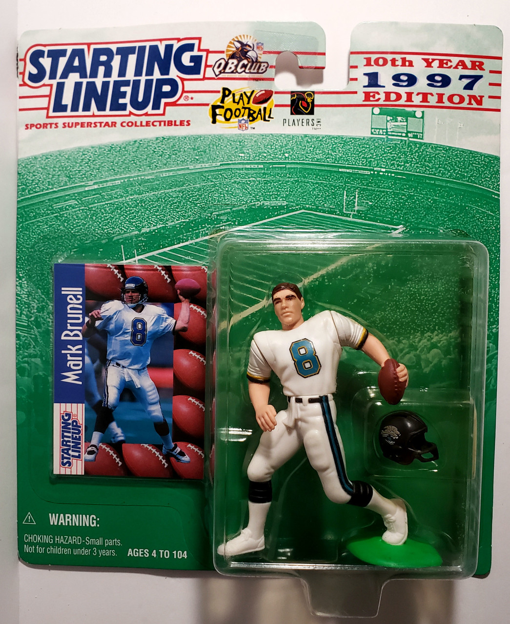 1997 NFL Starting Lineup Jacksonville Jaguars Mark Brunell Toy Figure