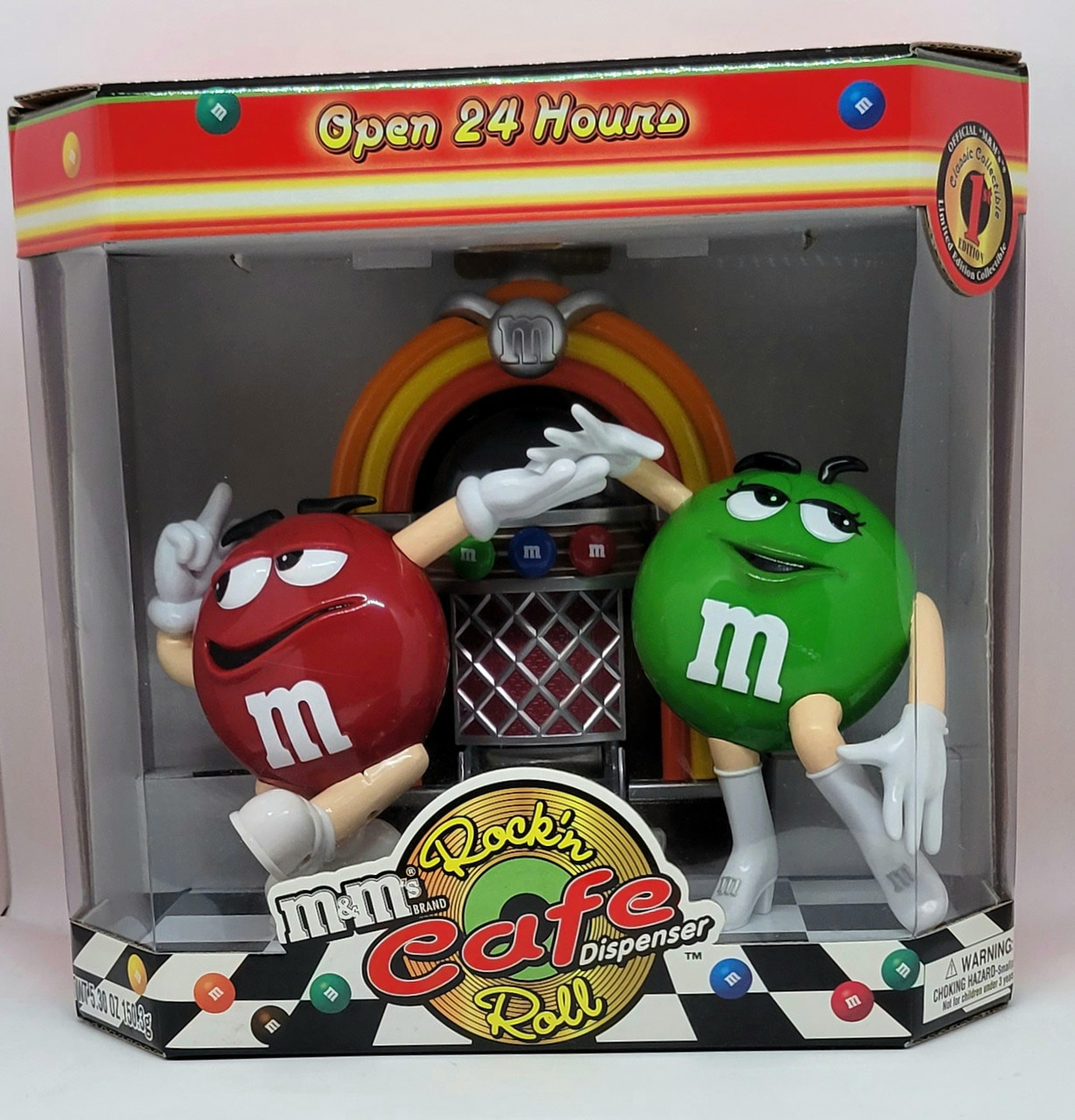 New Red M&M's Candy Character Key Ring & Dispenser - collectibles