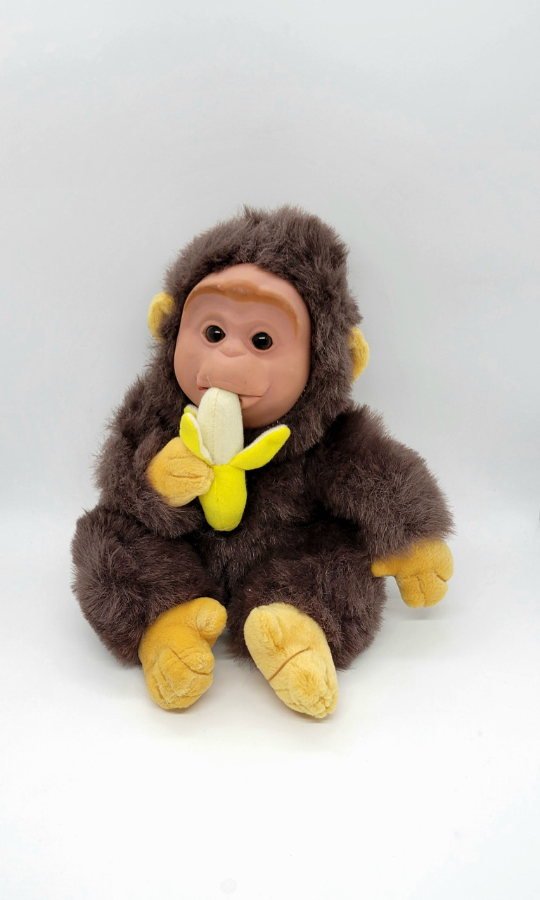 Monkey doll shop with banana