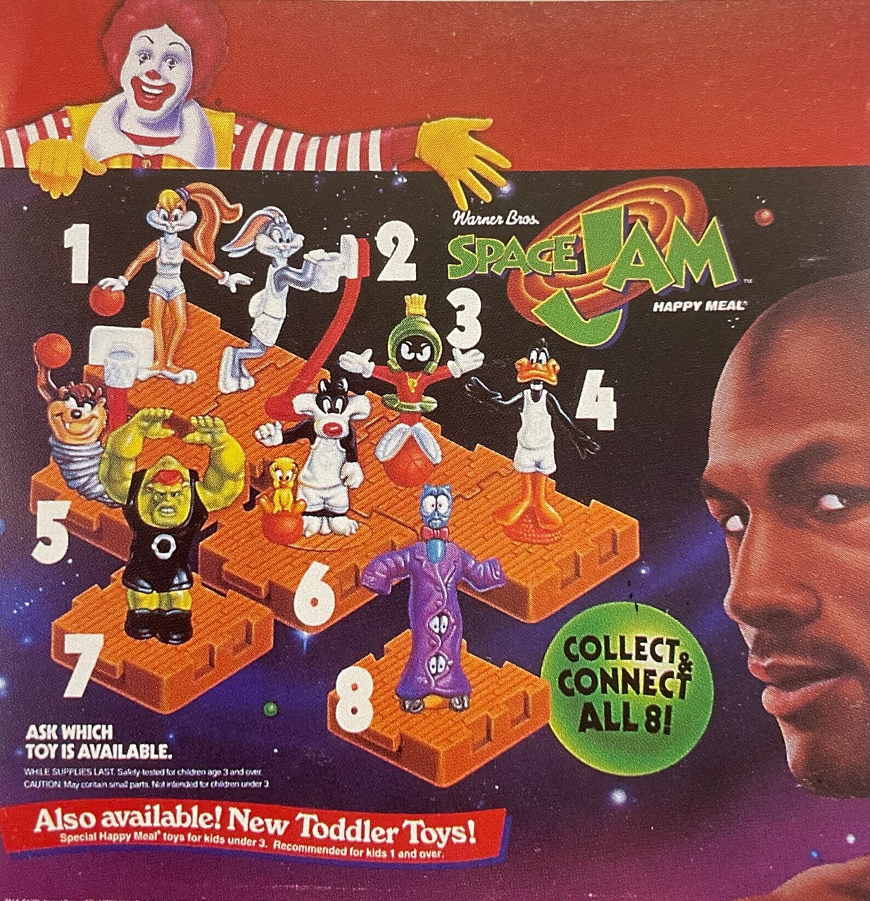 McDonald's Happy Meal Toys 1996 Space Jam