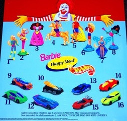 McDonald's Happy Meal Toys 1995 Barbie/Hot Wheels