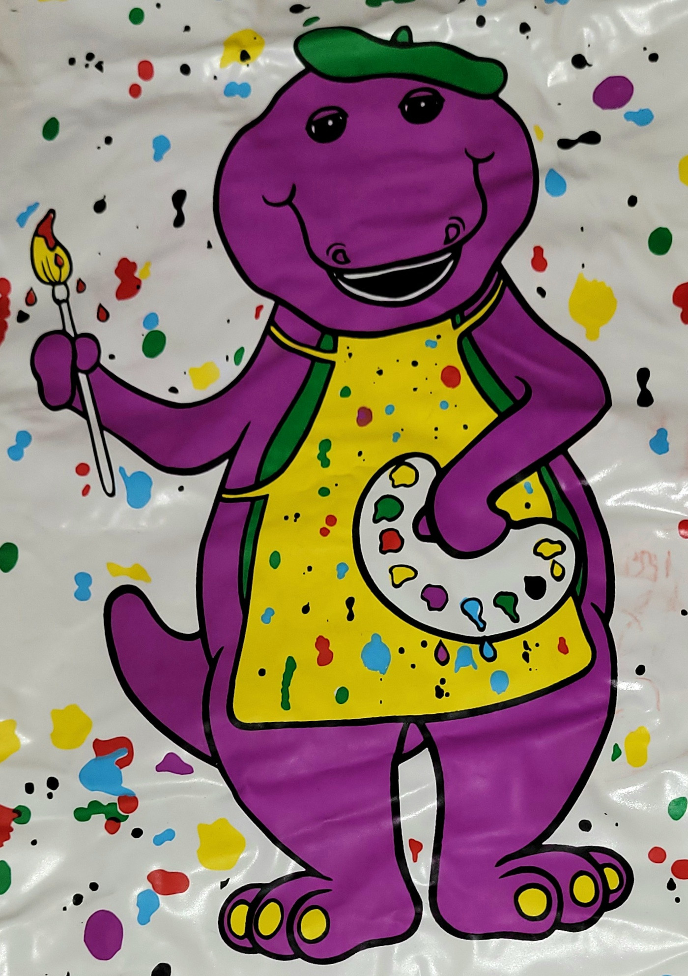 Vintage 1993 Barney Arts & Crafts Kids Smock