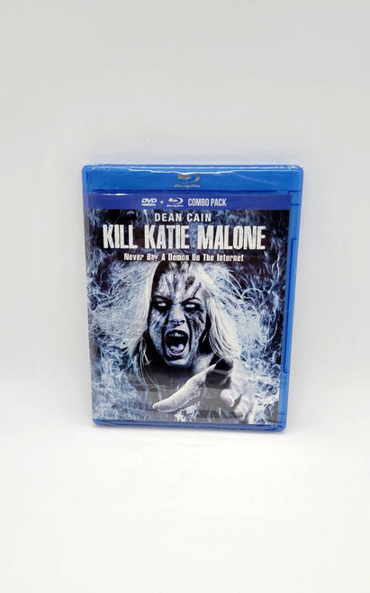 Phase 4 Films Kill Katie Malone (DVD + Blu-ray) [Combo Pack], Blu-ray and DVD combo pack featuring a horror movie with a screaming woman on the cover.