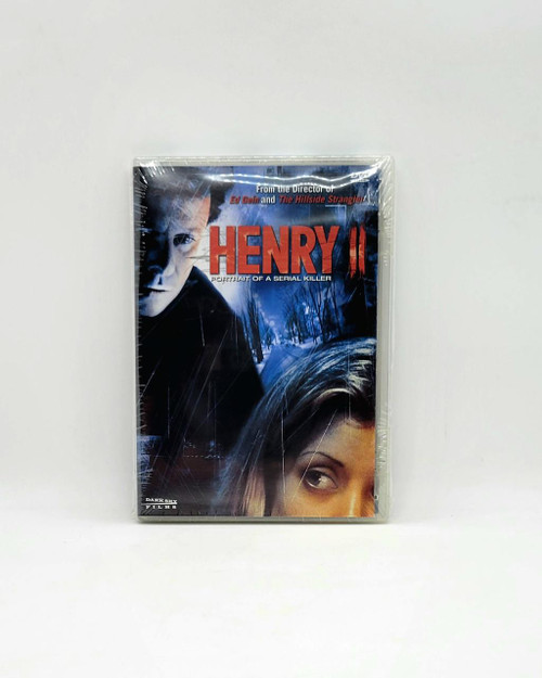 Dark Sky Films Henry II: Portrait of a Serial Killer [DVD], DVD case featuring a male and female face with a dark, eerie background.