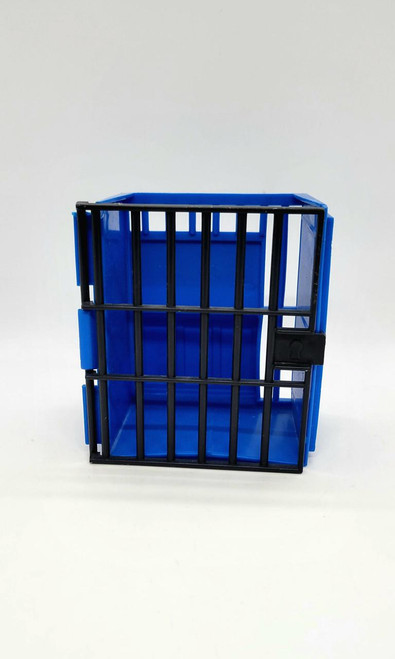 Kenner M.A.S.K. Boulder Hill Playset - Jail Cell/ Computer Terminal, blue plastic jail cell with black bars and door