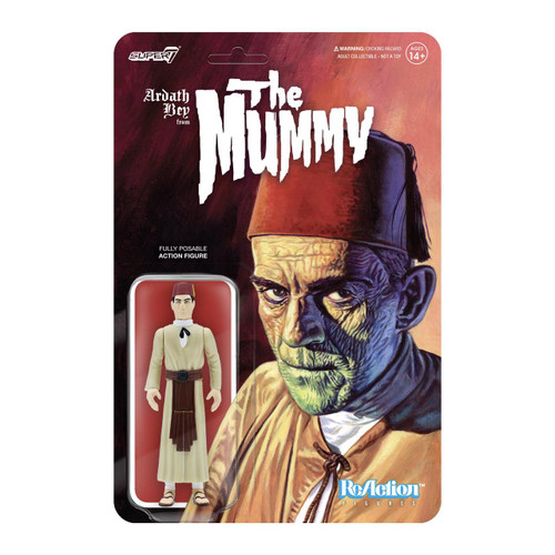 Super7 Universal Monsters ReAction Figure - Ardath Bey, collectible action figure of Ardath Bey from The Mummy with detailed uniform and accessories.