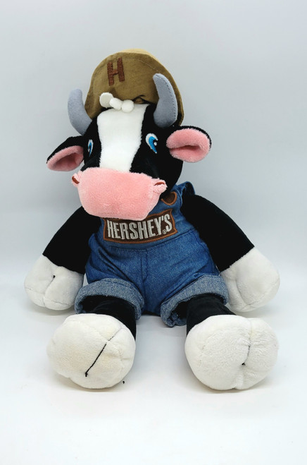 Hershey's Milk Chocolate Cow Mascot in Overalls 15" Stuffed Animal 