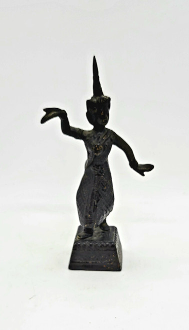 Bronze Thai Art Figurine Siamese Khon Temple Dancer