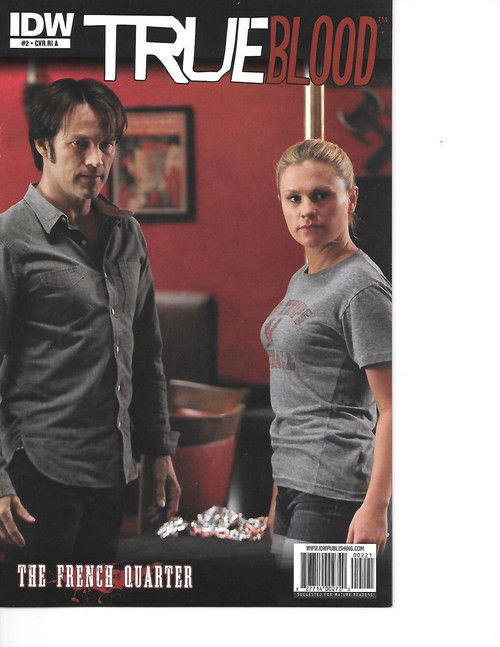 IDW True Blood The French Quarter #2RI.A (2011 IDW) NM comic book cover with two characters, a man and a woman, standing in a room with red walls and artwork on the wall.