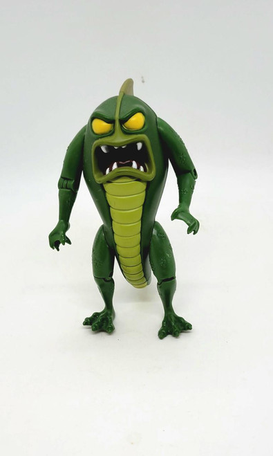 Scooby-Doo - Beast of the Bottomless Lake 5" Action Figure (Loose), green monster figure with yellow eyes, sharp teeth, and detailed textured body, standing upright on a white background.