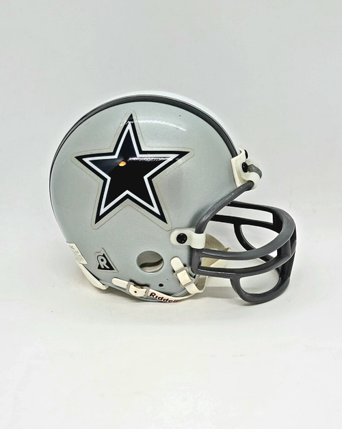 NFL's Dallas Cowboys 1995 Riddell replica min football helmet. The helmet is a great piece to show your love for the team with out taking up the space or the expense of a full size helmet. 