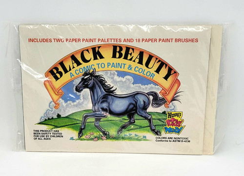 Wendy's Kids' Meal Toy 1993 Black Beauty A Comic to Paint & Color