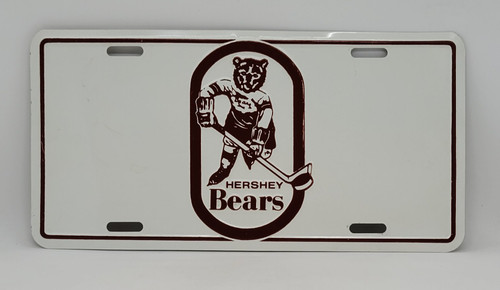 AHL Hershey Bears Metal License Plate Logo used from 1958 - 1987