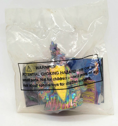 Wendy's Kids' Meal Toy of a pullback jousting knight from the 1996 Laser Knight series.  The brightly colored knight stands 2.75-inches tall. The series contains 5 toys and was available January 1 – February 11, 1996.