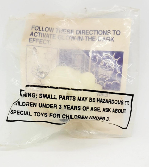 Wendy's Kids' Meal Toy 1993 GLO Ahead - Pull Back Racer, vintage toy in clear packaging with instructions and hazard warning.