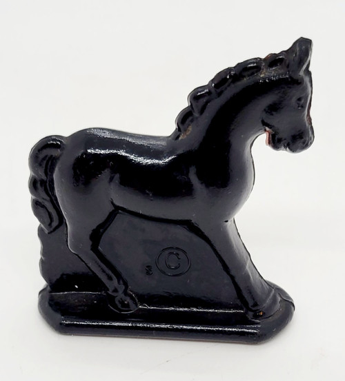 Small Black Molded Horse Figurine