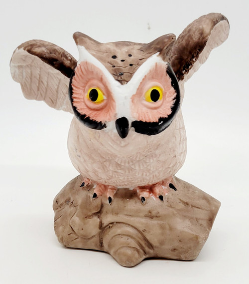 Vintage Ceramic Owl Figurine Made in Taiwan