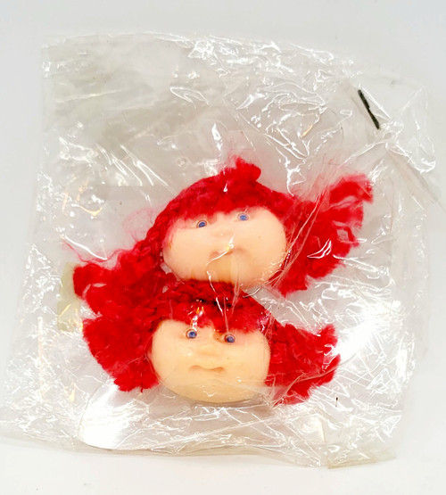 Vintage Red Haired Doll Hair Clips 