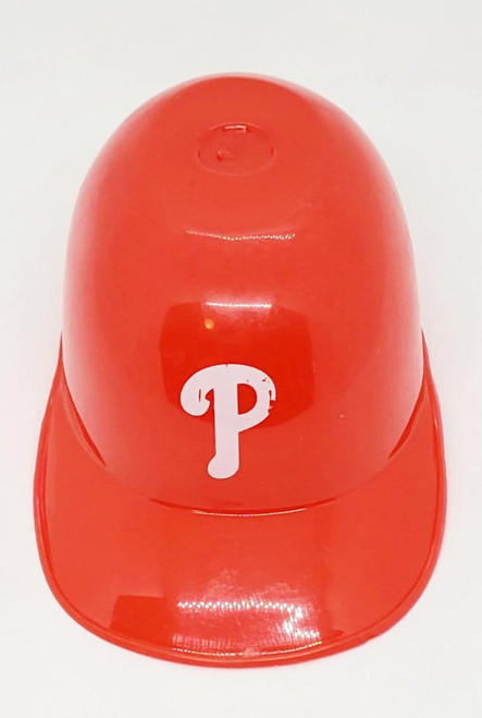 LAICH Laich MLB Philadelphia Phillies Mini Baseball Helmet Bowl, red mini baseball helmet with white Phillies logo on the front.