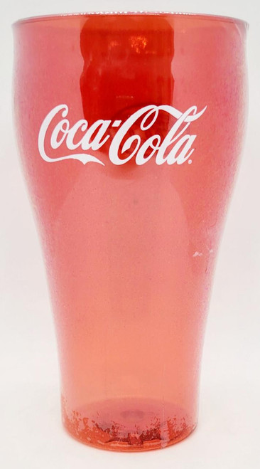 Coca-Cola American Idol Red Plastic Cup, red plastic tumbler with white Coca-Cola and American Idol logos.