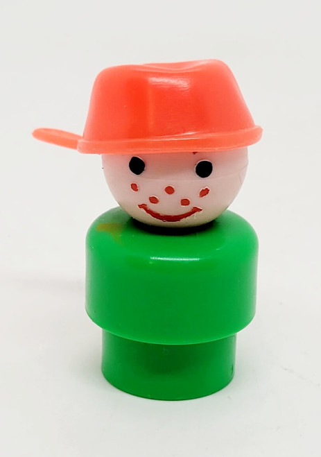 Fisher Price Original Little People #192 School Bus - Caucasian Boy with Red Pot Hat