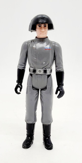 Kenner 1977 Star Wars Death Squad Commander - Loose action figure, detailed collectible toy with gray uniform, black helmet and gloves, and belt, perfect for Star Wars fans and collectors.