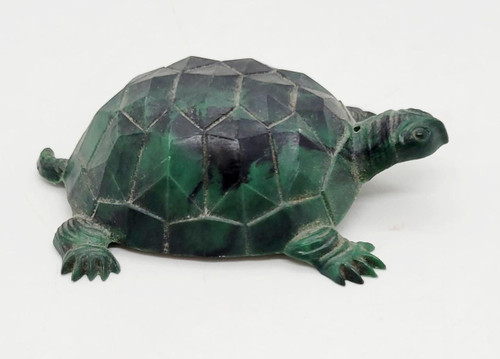 Sterling Plastic Turtle Pencil Sharpener - Green, decorative turtle-shaped plastic pencil sharpener in green color with detailed shell and limbs design.