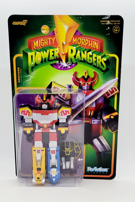Super7 Mighty Morphin Power Rangers ReAction Figure Wave 1 - Megazord (Damaged Card)