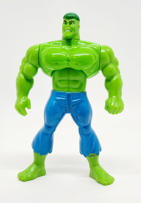 Marvel McDonald's Happy Meal Toy, 1996 Marvel Super Heroes - #7 Hulk plastic action figure featuring muscular green Hulk with ripped blue pants.