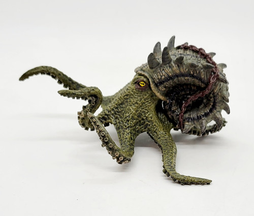 Papo Kraken Toy Figure, opened, detailed fantasy sea monster toy with tentacles, spikes, and a fierce look.