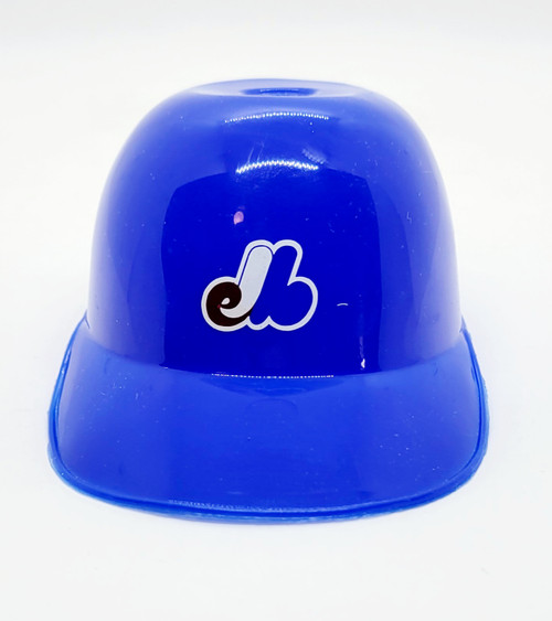 LAICH Laich MLB Montreal Expos Mini Baseball Helmet Bowl, blue plastic mini helmet with Expos logo on the front.